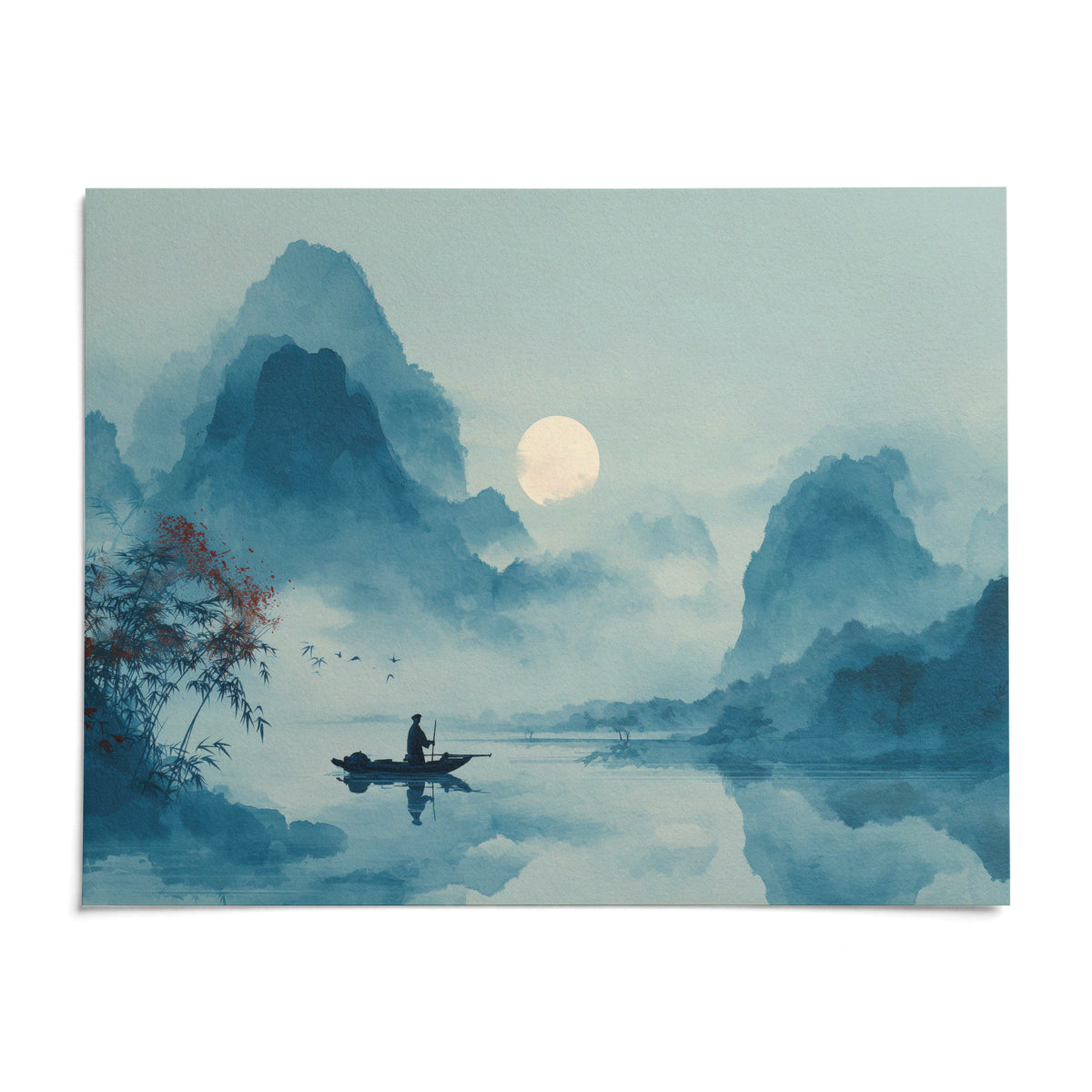 Serene Nature Poster, shown as an unframed paper print on a plain white background