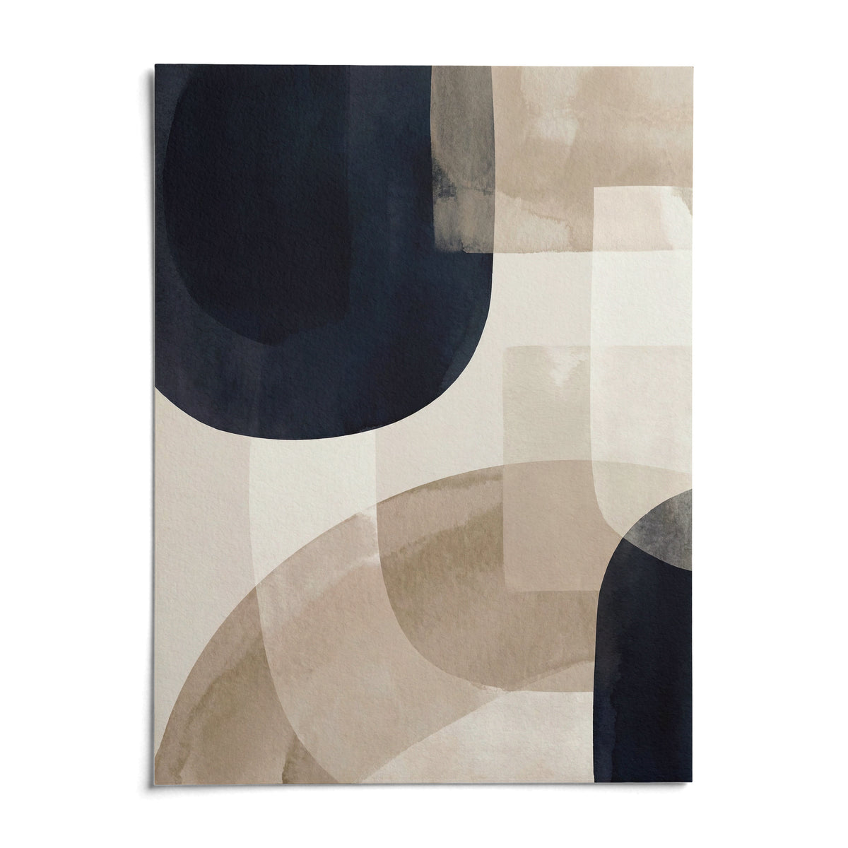 Shapes Minimalist Print, shown as an unframed paper print on a plain white background