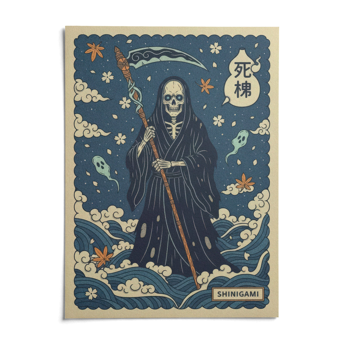 Shinigami Art, shown as an unframed paper print on a plain white background