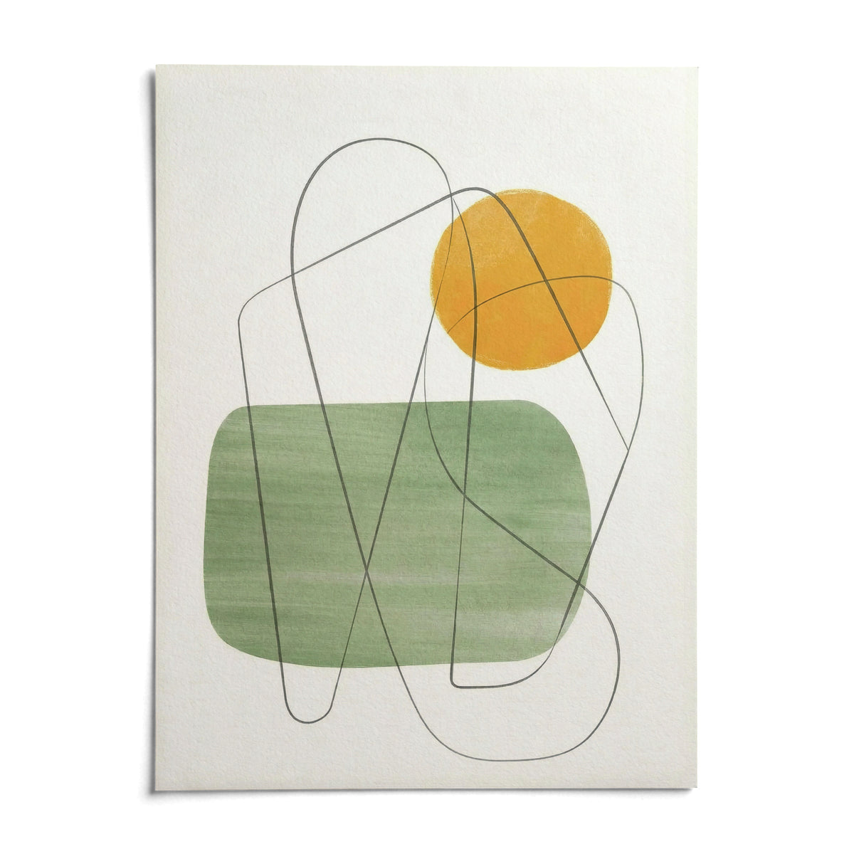 Simple Minimalist Wall Art, shown as an unframed paper print on a plain white background