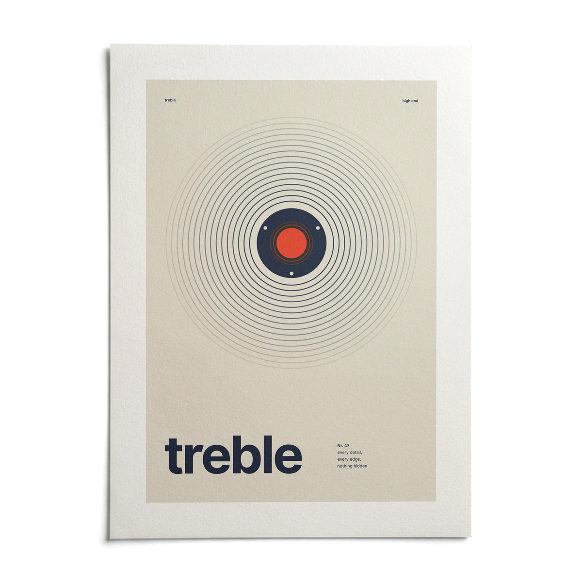 Sound Wave Poster, shown as an unframed paper print on a plain white background