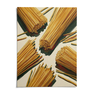 Spaghetti Wall Art, shown as an unframed paper print on a plain white background