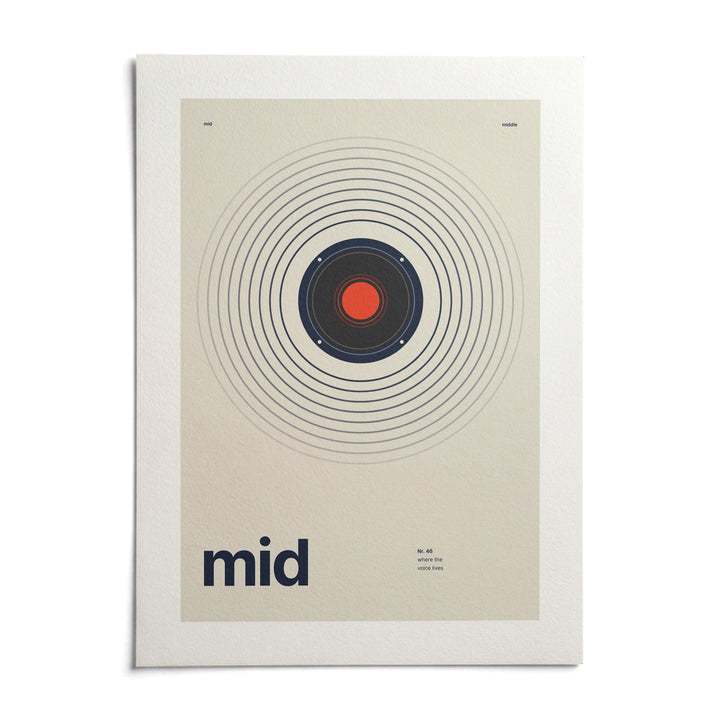 Speaker Poster, shown as an unframed paper print on a plain white background