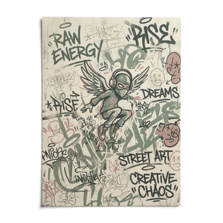 Street Art Poster, shown as an unframed paper print on a plain white background