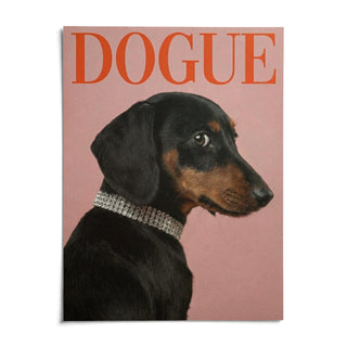 Stylish Pet Wall Art, shown as an unframed paper print on a plain white background