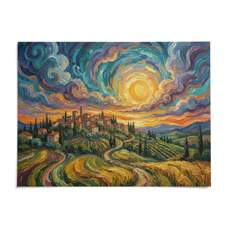 Sunset Scenery Wall Art, shown as an unframed paper print on a plain white background