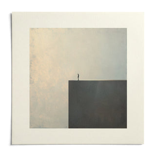 Surreal Black and White Art, shown as an unframed paper print on a plain white background