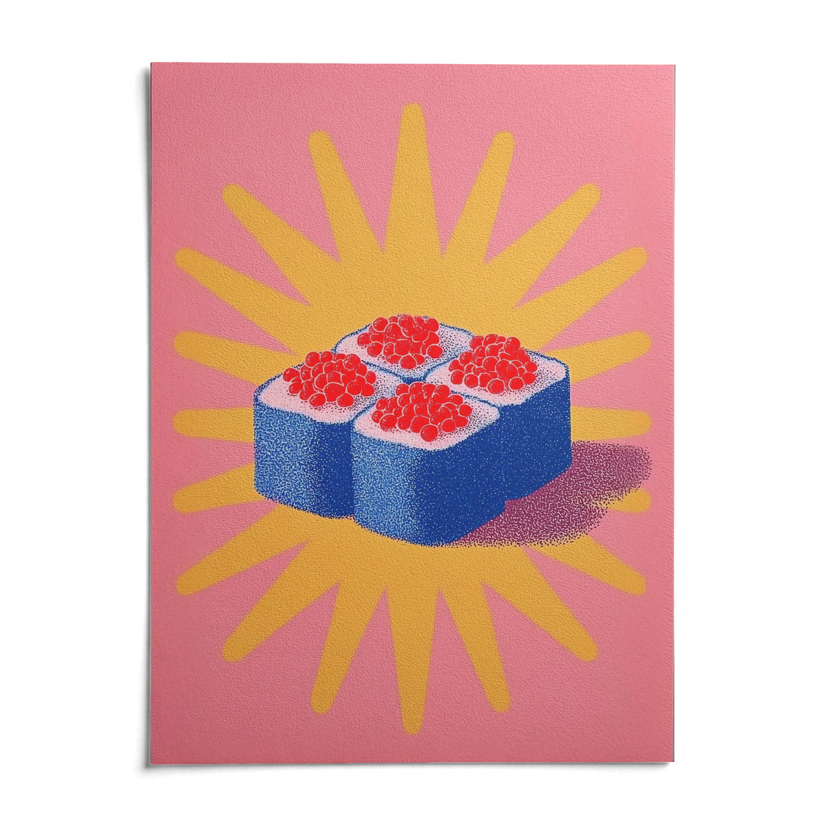 Sushi Poster, shown as an unframed paper print on a plain white background
