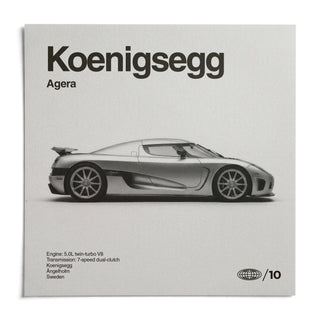 Swedish Hypercar Poster, shown as an unframed paper print on a plain white background
