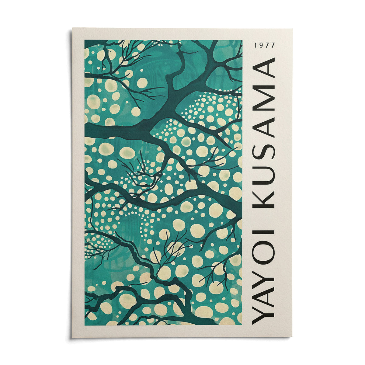 Teal Wall Art for Living Room, shown as an unframed paper print on a plain white background