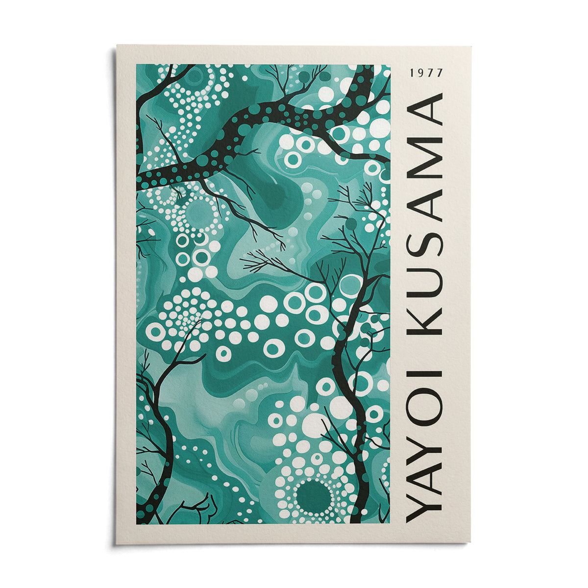 Teal Wall Decor, shown as an unframed paper print on a plain white background