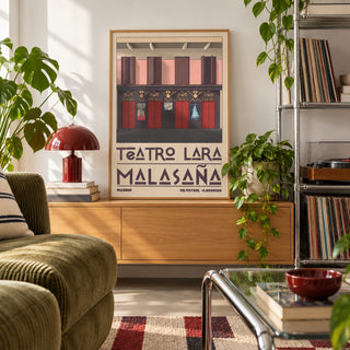 Teatro Lara Wall Art shown in a creative reading corner (frame not included)