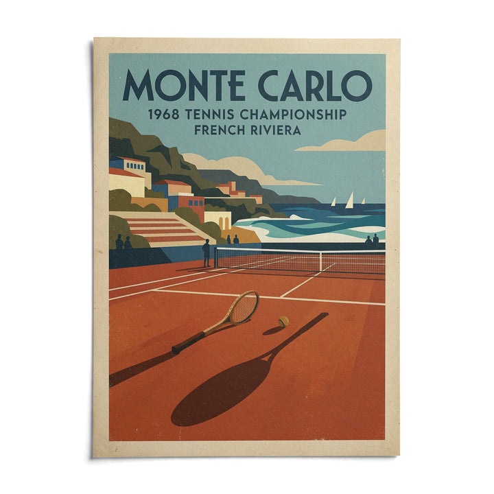 Tennis Championship Art Print, shown as an unframed paper print on a plain white background