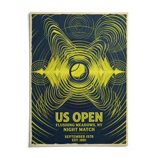 Tennis Night Art Print, shown as an unframed paper print on a plain white background
