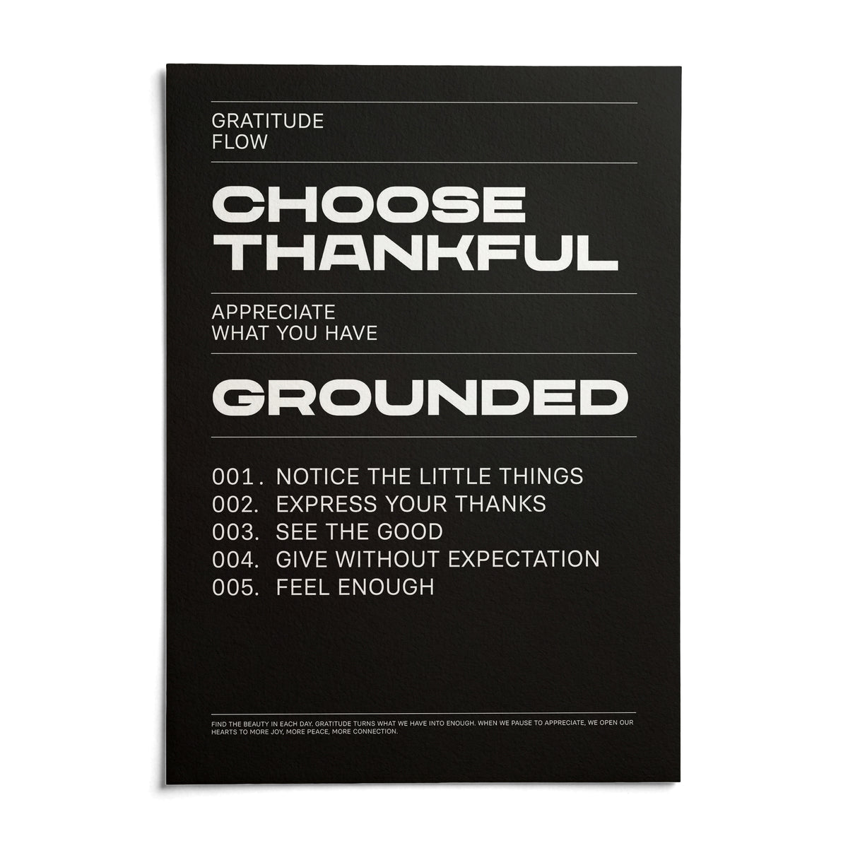 Thankful Posters, shown as an unframed paper print on a plain white background