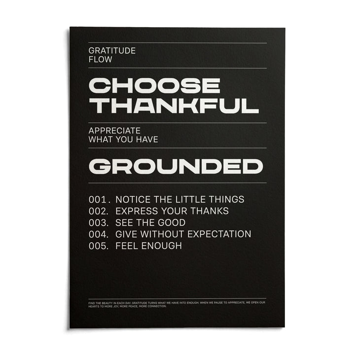 Thankful Posters, shown as an unframed paper print on a plain white background