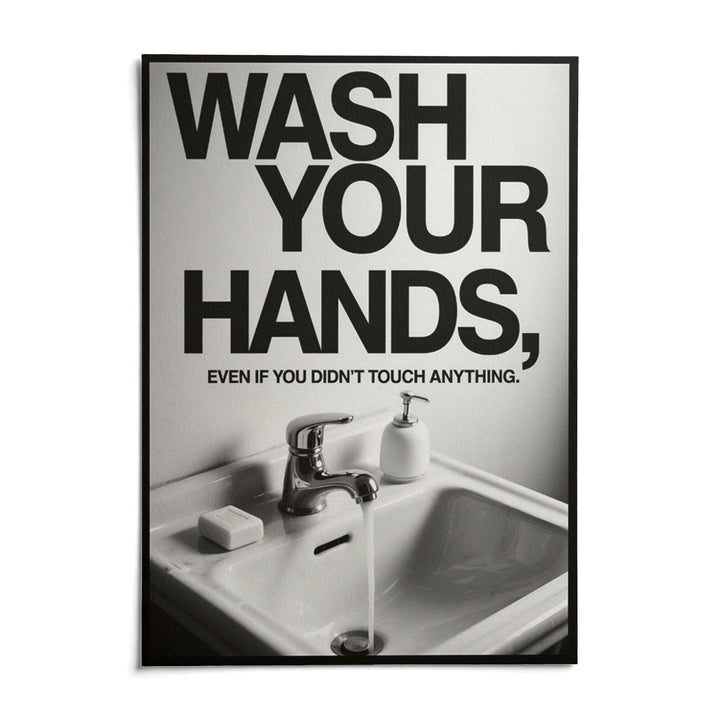 Toilet Wall Art Funny, shown as an unframed paper print on a plain white background