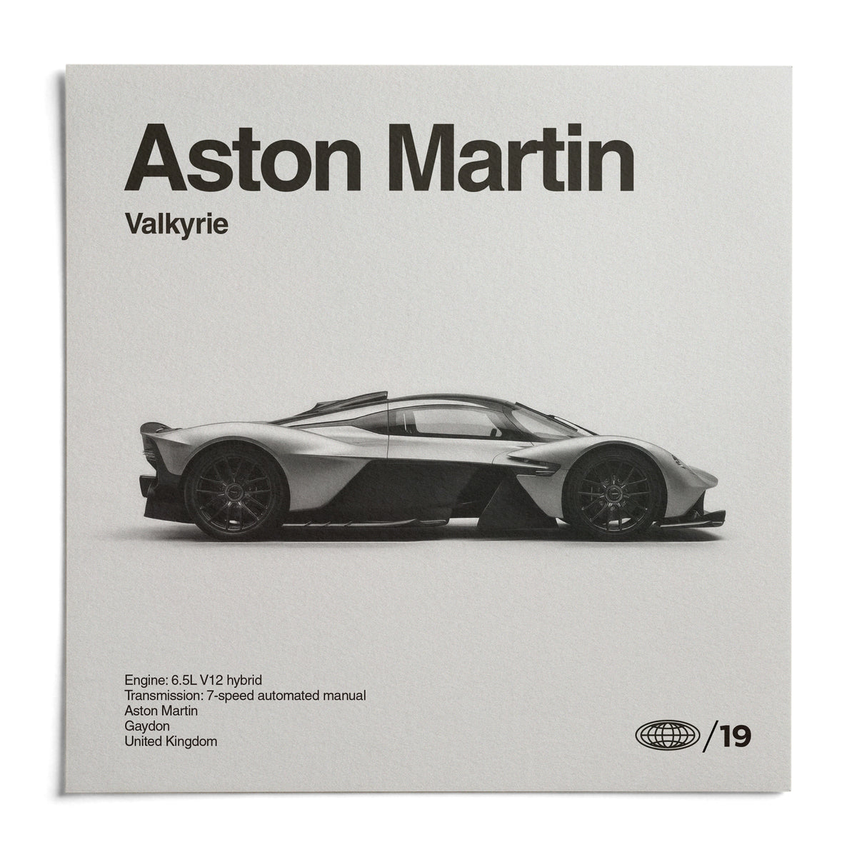 Track Hypercar Poster, shown as an unframed paper print on a plain white background