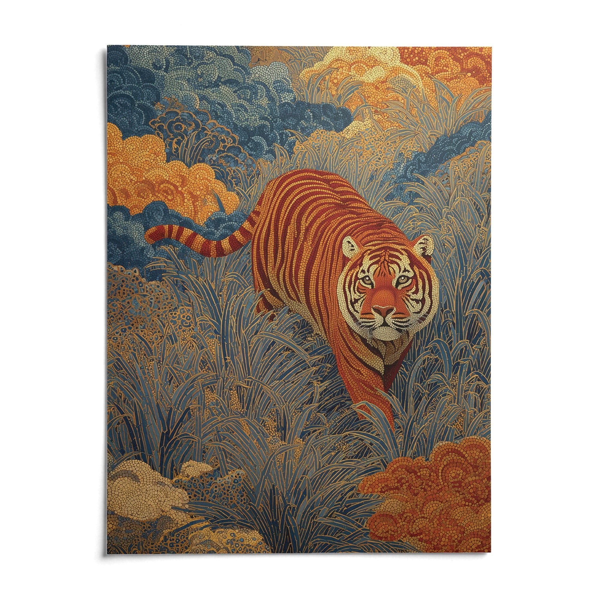 Traditional Japanese Tiger Art Print | Symbolic Wall Decor