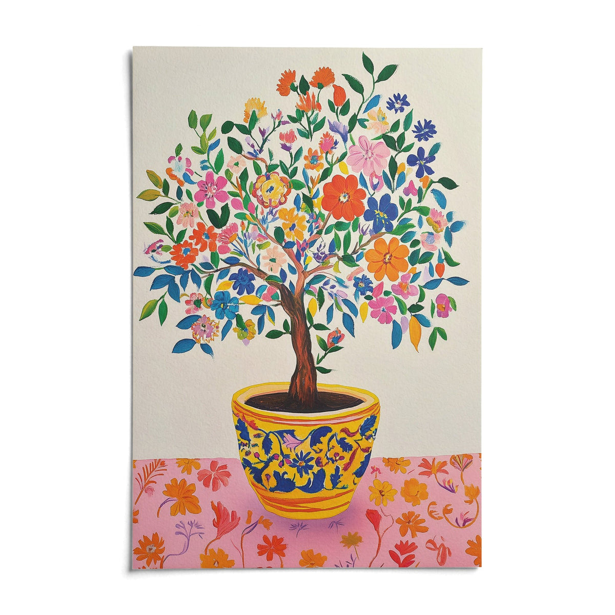 Tree of Life Wall Art, shown as an unframed paper print on a plain white background