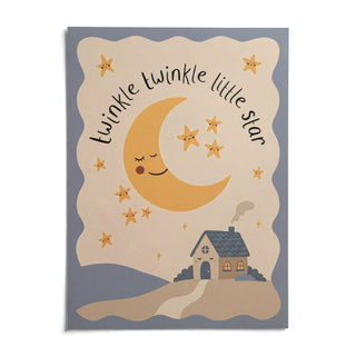 Twinkle Twinkle Star Print, shown as an unframed paper print on a plain white background