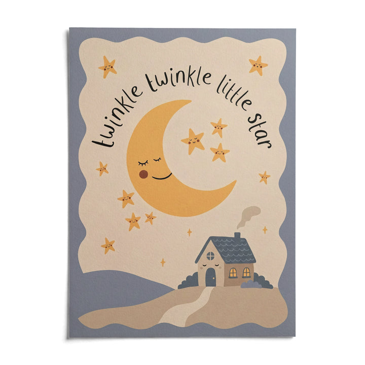 Twinkle Twinkle Star Print, shown as an unframed paper print on a plain white background