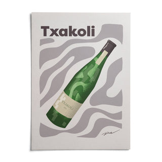 Txakoli Poster, shown as an unframed paper print on a plain white background