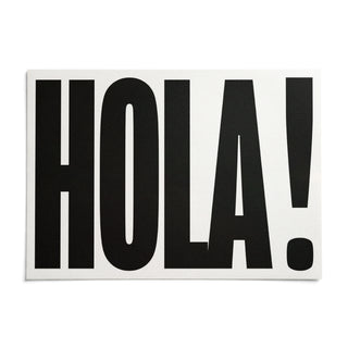 Typographic Posters, shown as an unframed paper print on a plain white background