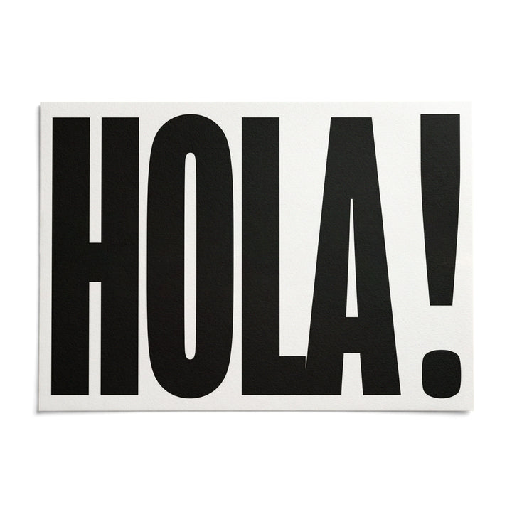 Typographic Posters, shown as an unframed paper print on a plain white background