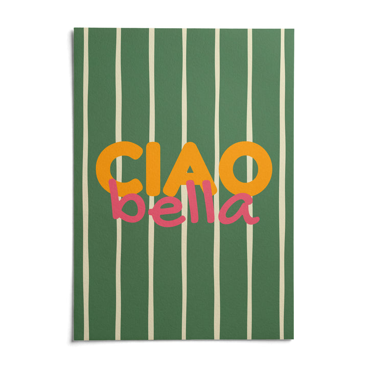 Typography Wall Art, shown as an unframed paper print on a plain white background