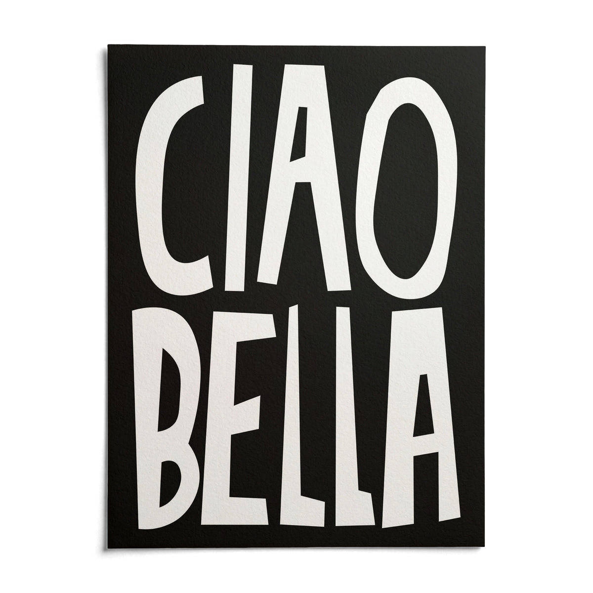 Typography Wall Art, shown as an unframed paper print on a plain white background