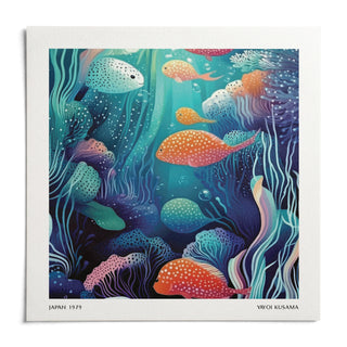Underwater Artwork, shown as an unframed paper print on a plain white background