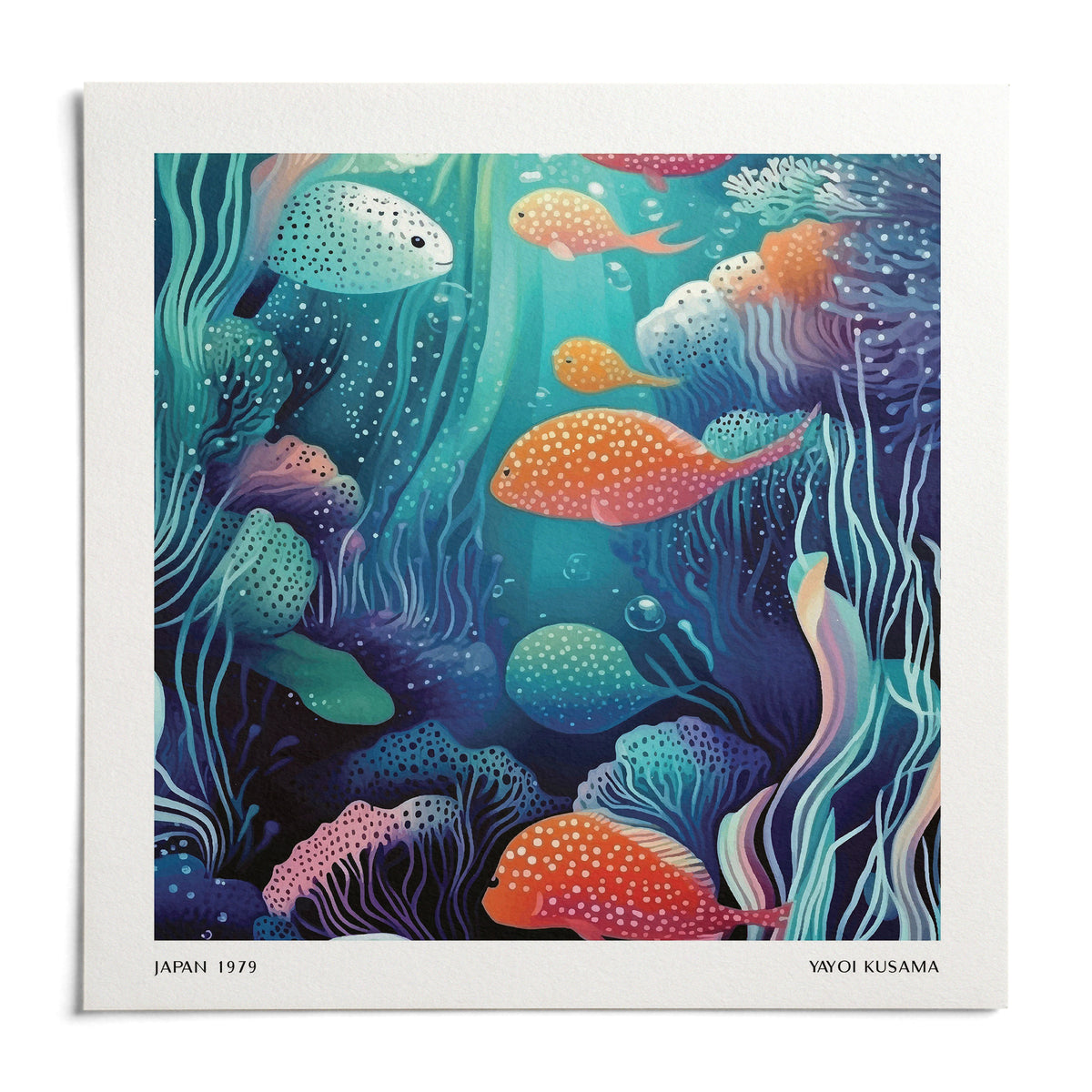 Underwater Artwork, shown as an unframed paper print on a plain white background