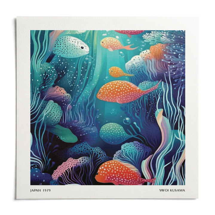Underwater Artwork, shown as an unframed paper print on a plain white background