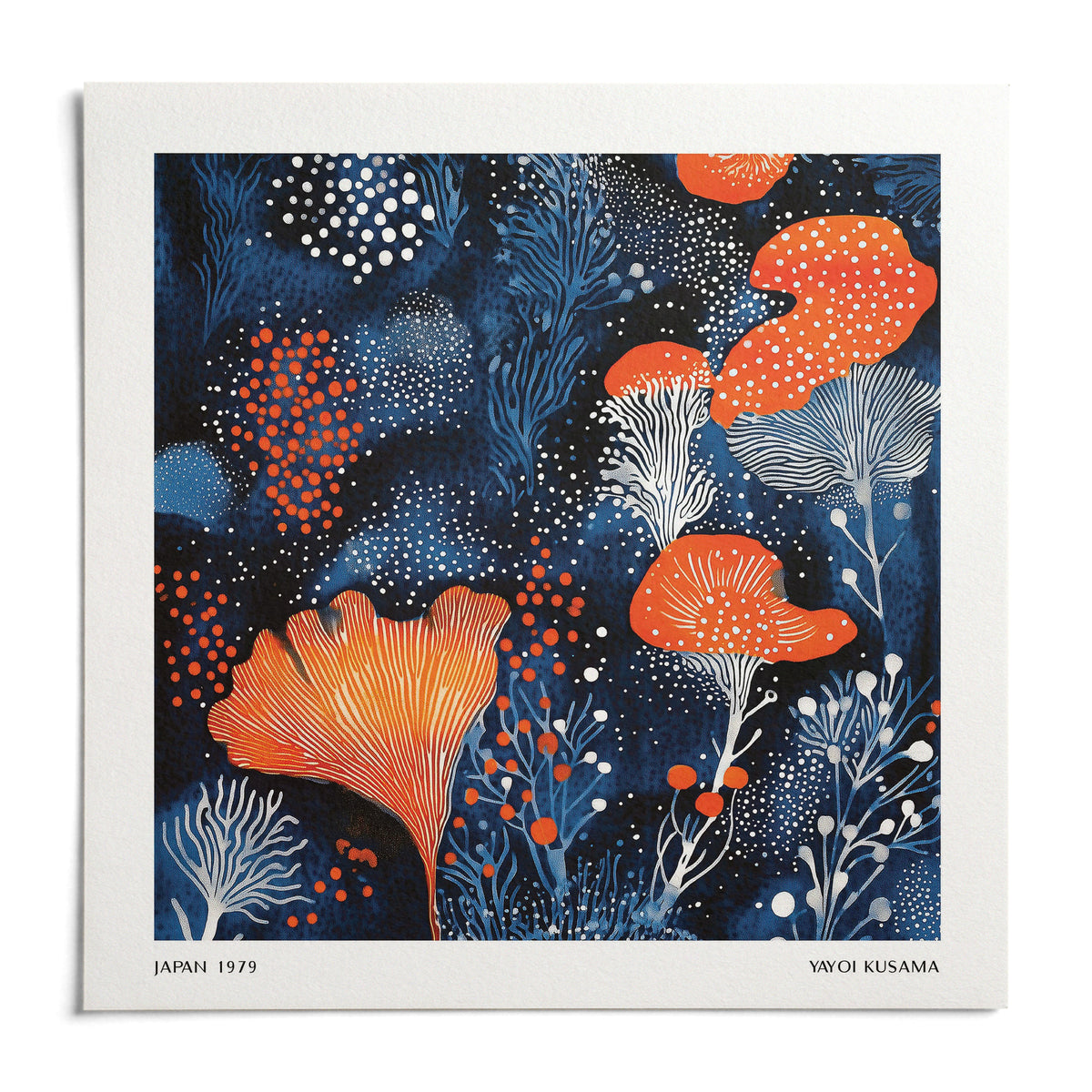 Unique Living Room Wall Art, shown as an unframed paper print on a plain white background