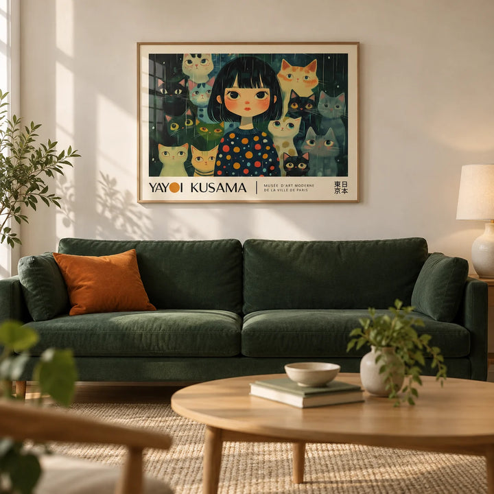Unique Wall Art, framed on the wall of a contemporary living room in a UK first flat (22-28)