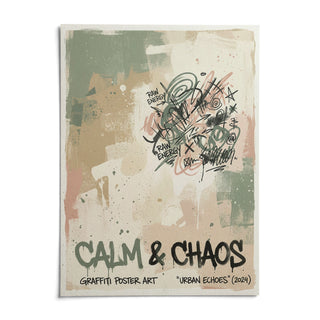 Urban Graffiti Art Print, shown as an unframed paper print on a plain white background