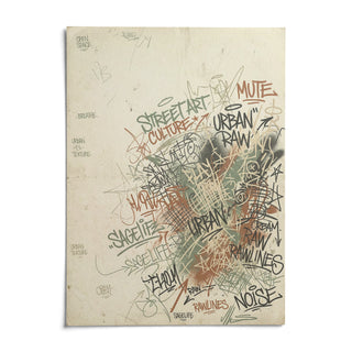 Urban Street Art Print, shown as an unframed paper print on a plain white background