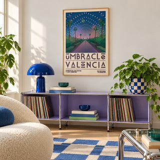 Poster Valencia shown in a playful living room with a modular console (frame not included)