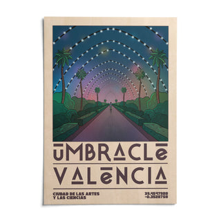 Poster Valencia, shown as an unframed paper print on a plain white background