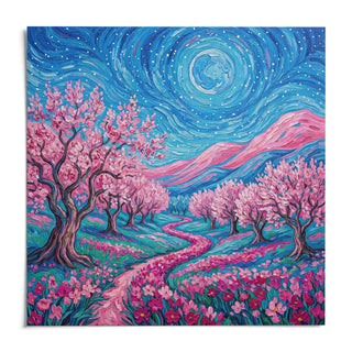 Van Gogh Floral Print, shown as an unframed paper print on a plain white background