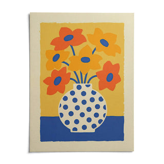 Vase and Flowers Poster, shown as an unframed paper print on a plain white background
