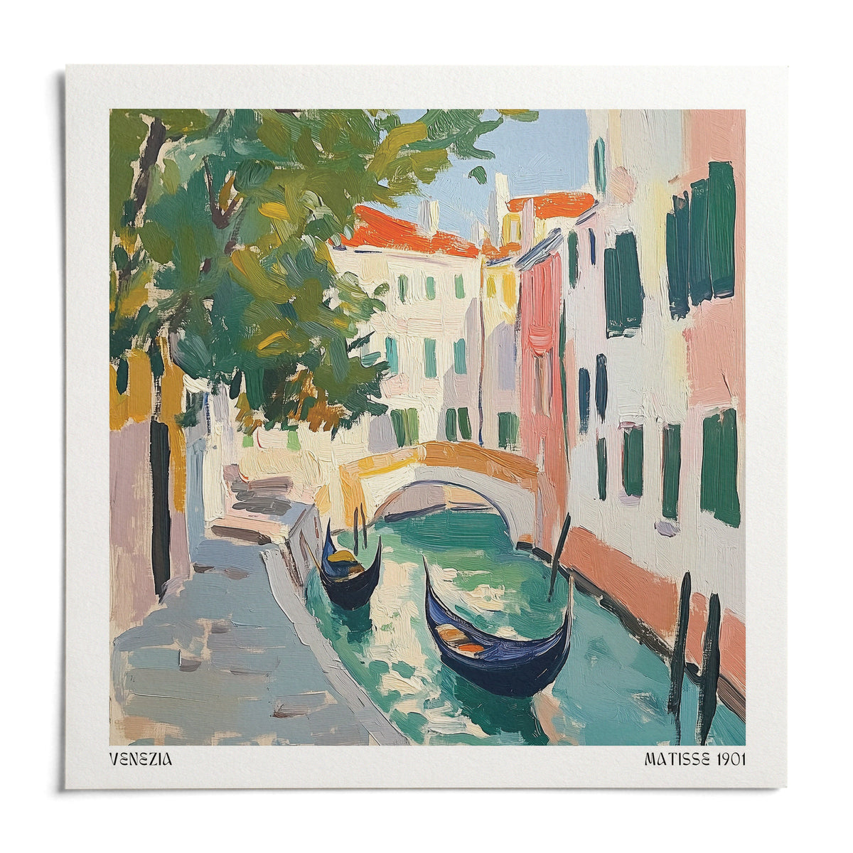 Venice Wall Art, shown as an unframed paper print on a plain white background