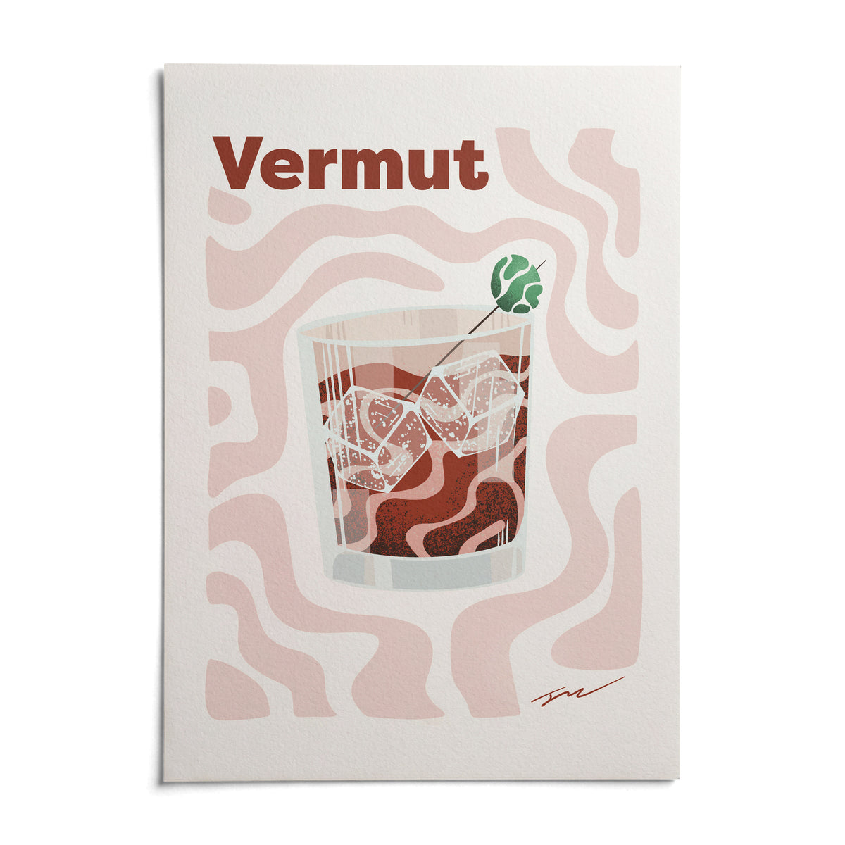 Vermouth Print, shown as an unframed paper print on a plain white background