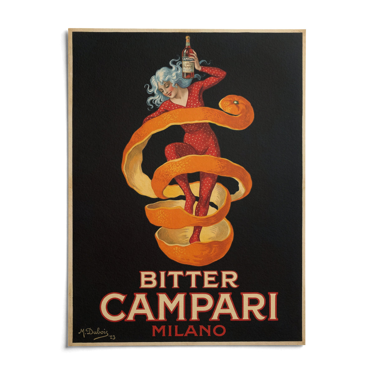 Vintage Bitter Aperitif Poster, shown as an unframed paper print on a plain white background