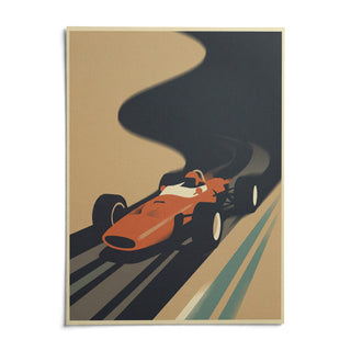 Vintage Grand Prix Poster, shown as an unframed paper print on a plain white background