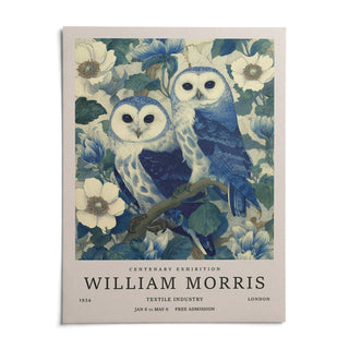 Vintage Owl Print, shown as an unframed paper print on a plain white background