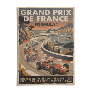 Vintage Racing Print, shown as an unframed paper print on a plain white background