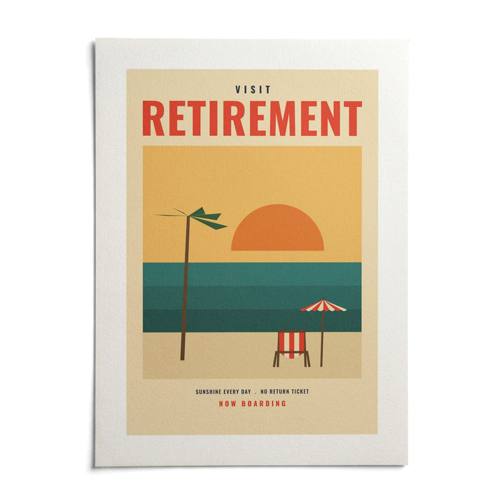 Vintage Travel Poster, shown as an unframed paper print on a plain white background