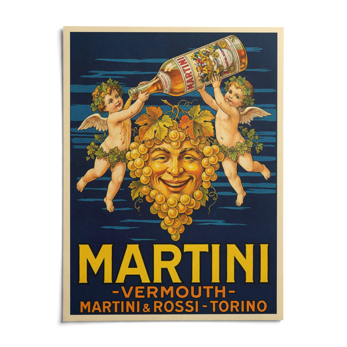 Vintage Vermouth Poster, shown as an unframed paper print on a plain white background